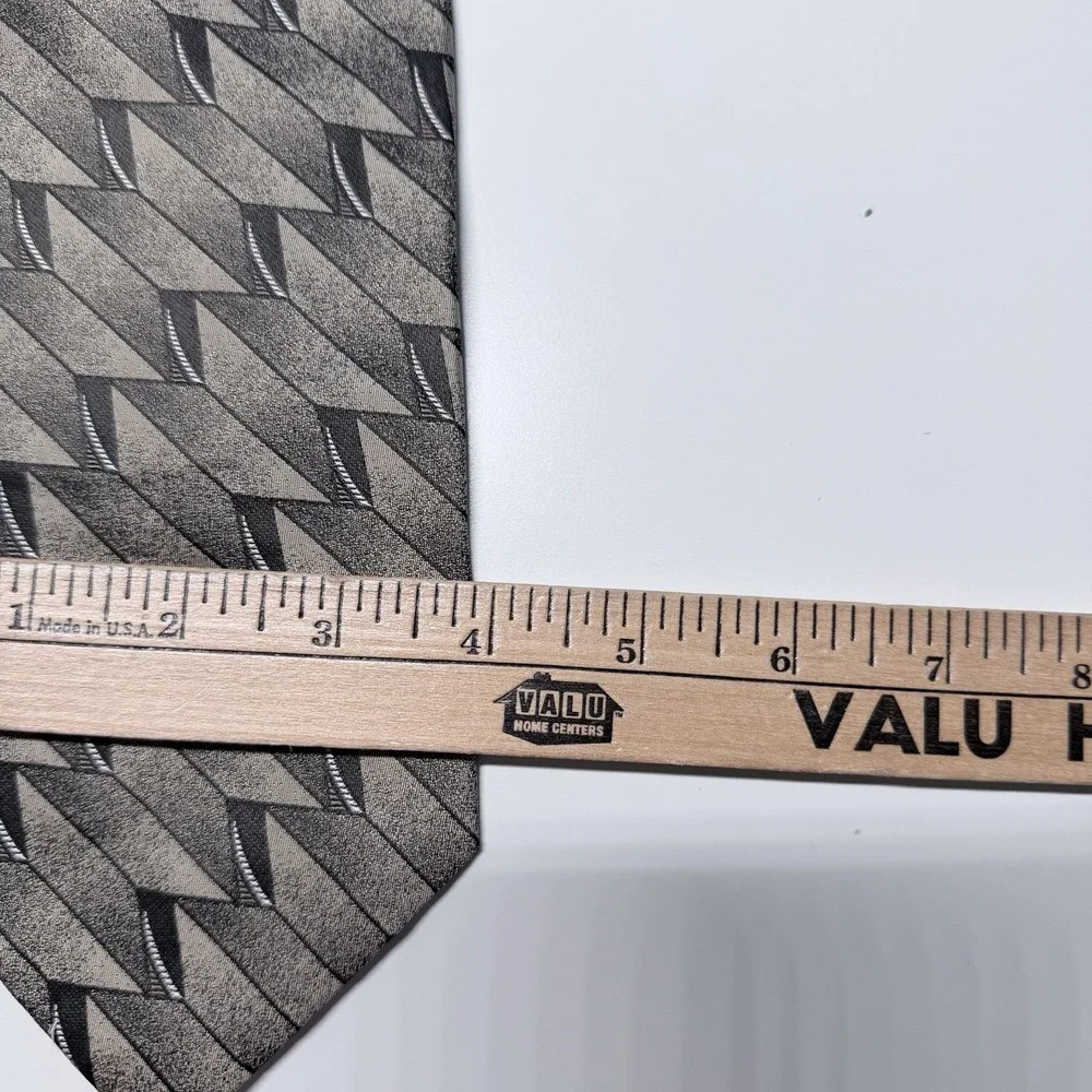 Haggar Black Label‎ Geometric Necktie Retro Mod Minimalist Office Core Tie